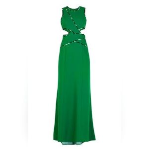 BCBGMAXAZRIA Nikkole Sleeveless Side Cutout Gown